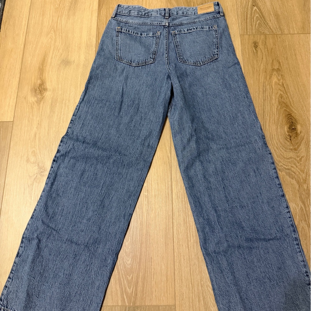 abercrombie kids Wide Leg Jeans in Light Blue